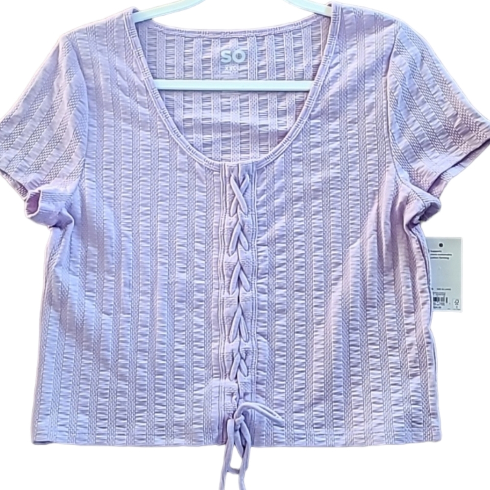 SO BRAND WOMENS JUNIOR PLUS PURPLE SUMMER TOP SIZE XXL